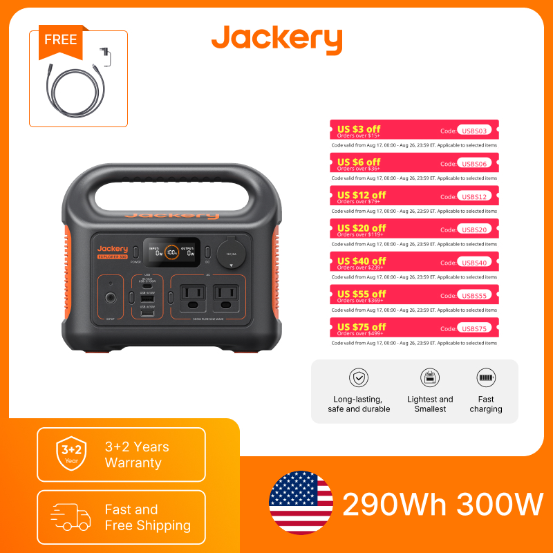 Outdoor Powerwall - Station d'alimentation portable Jackery Explorer 300New