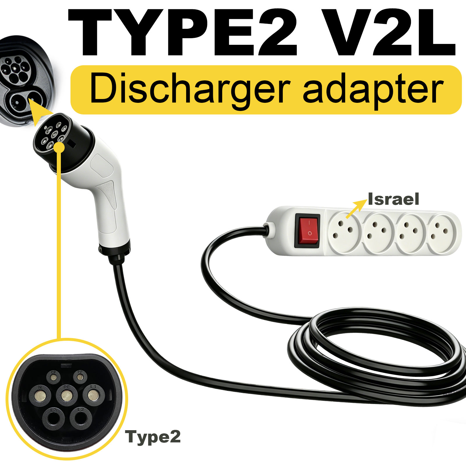 Outdoor Powerwall - Adaptateur de décharge Type 2 V2L