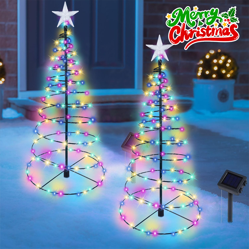 Outdoor Power For Christmas Lights - Arbre de Noël à énergie solaire