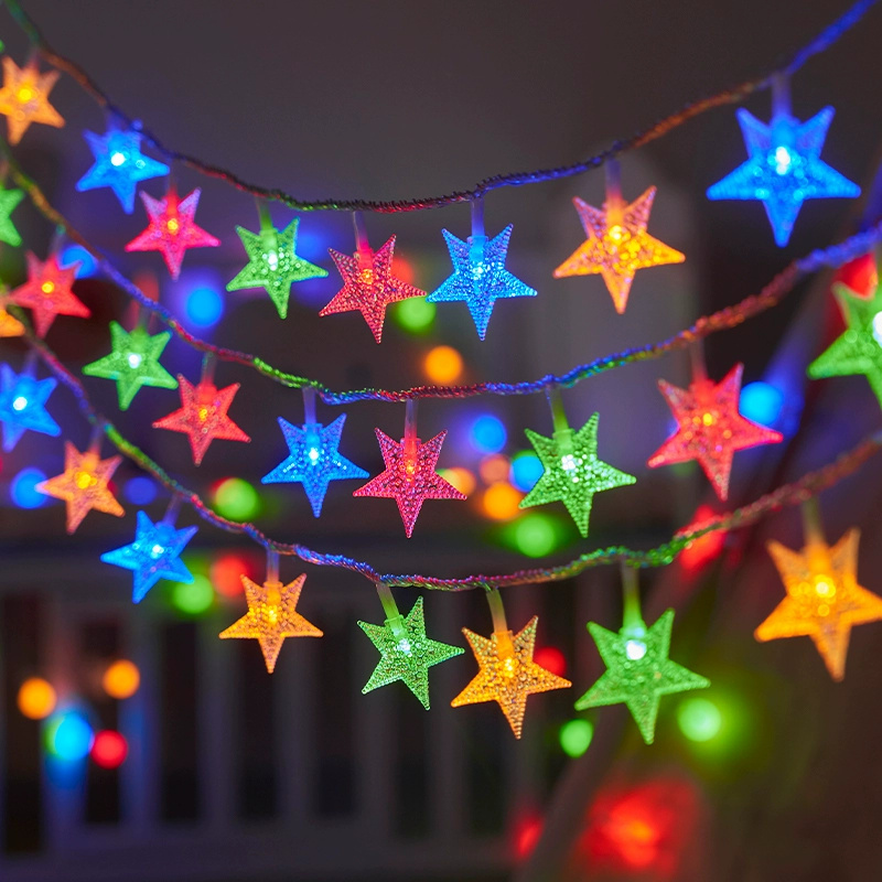 Outdoor Power For Christmas Lights - Guirlande lumineuse féerique en forme d'étoile,