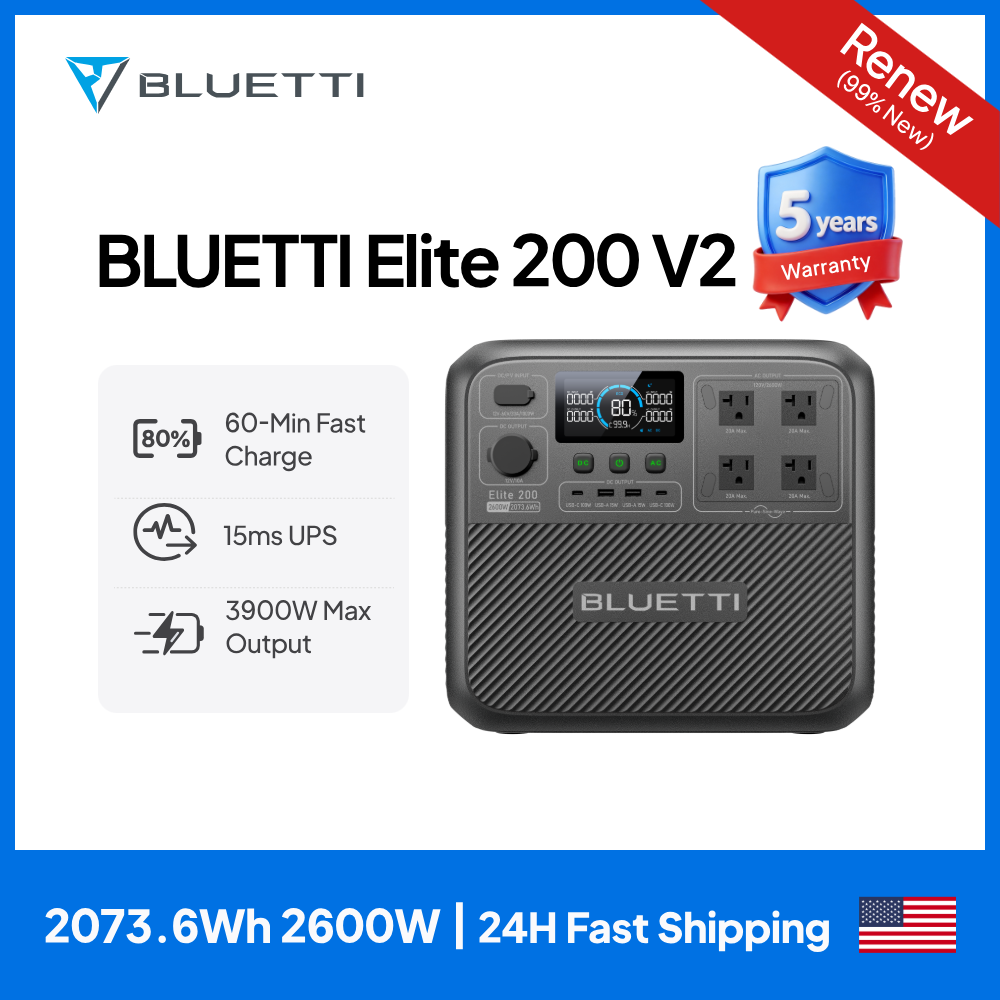 【Renew】BLUETTI Elite 200 V2 St - Outdoor Powerwall avis et prix