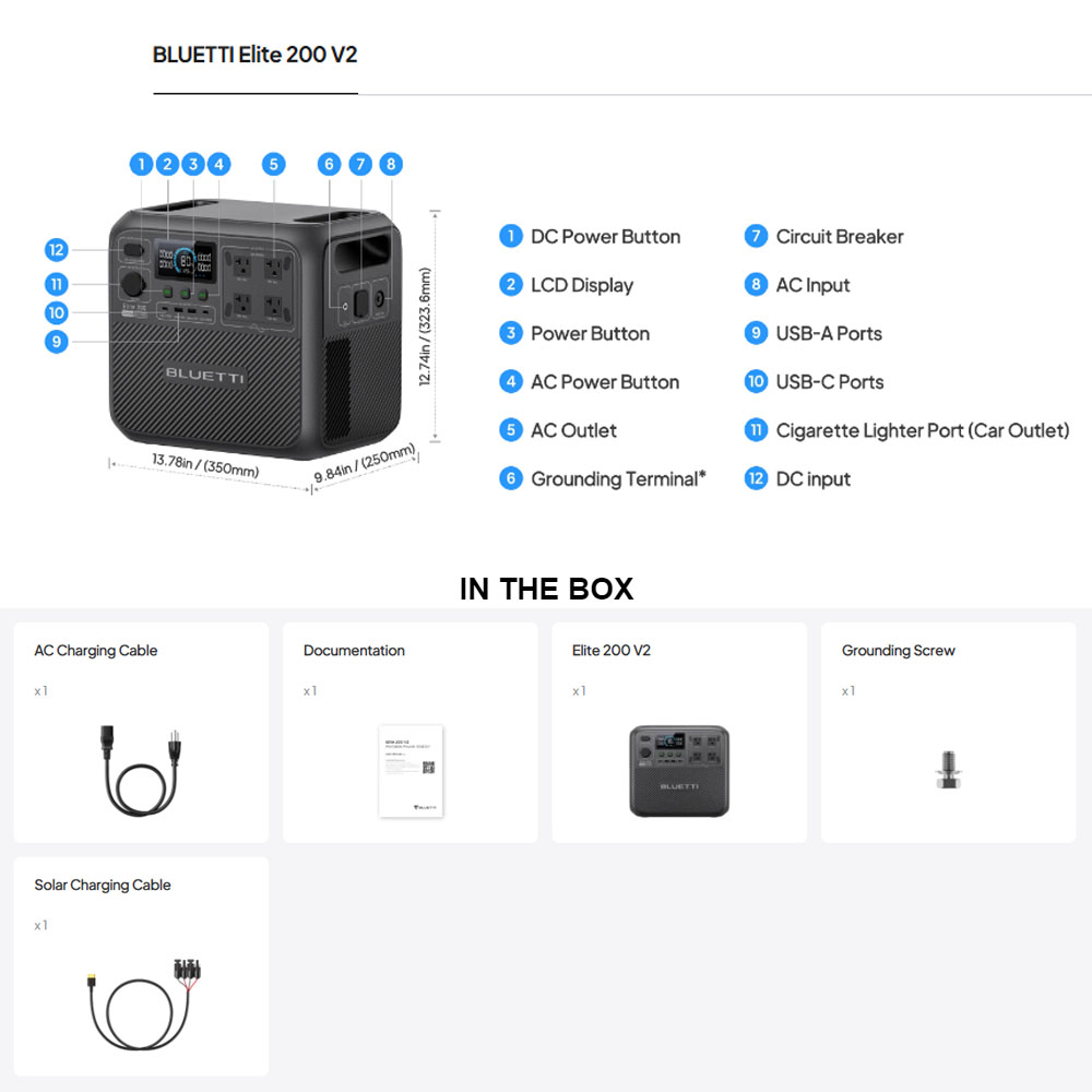 【Renew】BLUETTI Elite 200 V2 St - Outdoor Powerwall avis et prix