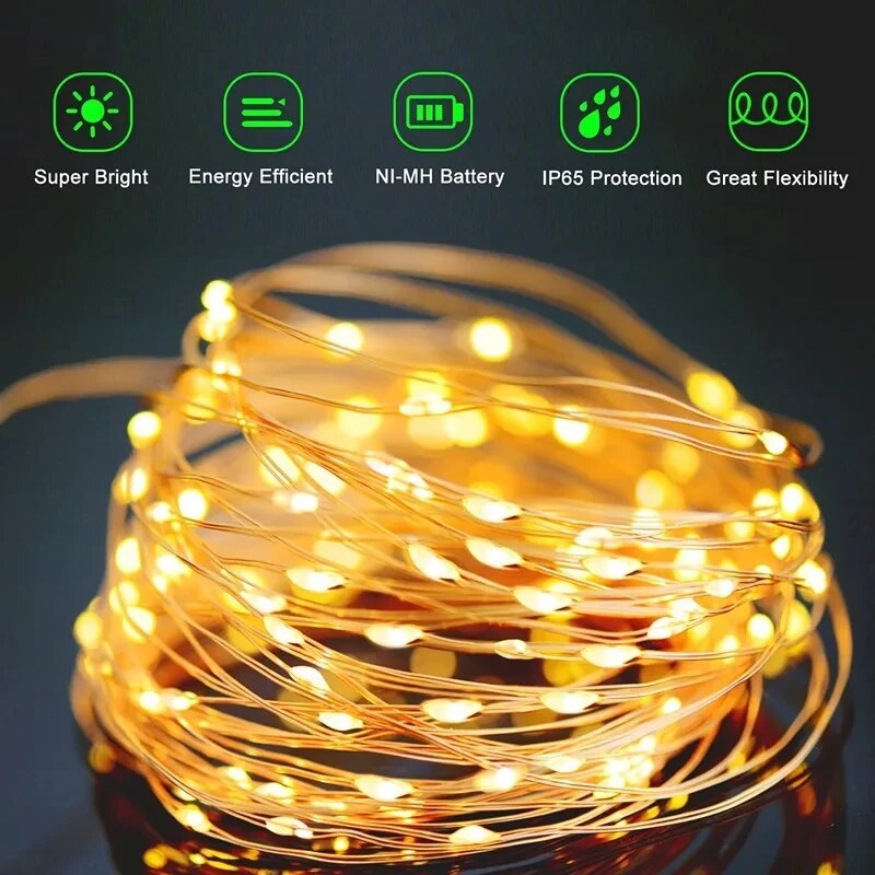 Guirxiété lumineuse solaire à  - Outdoor Power For Christmas Lights avis et prix
